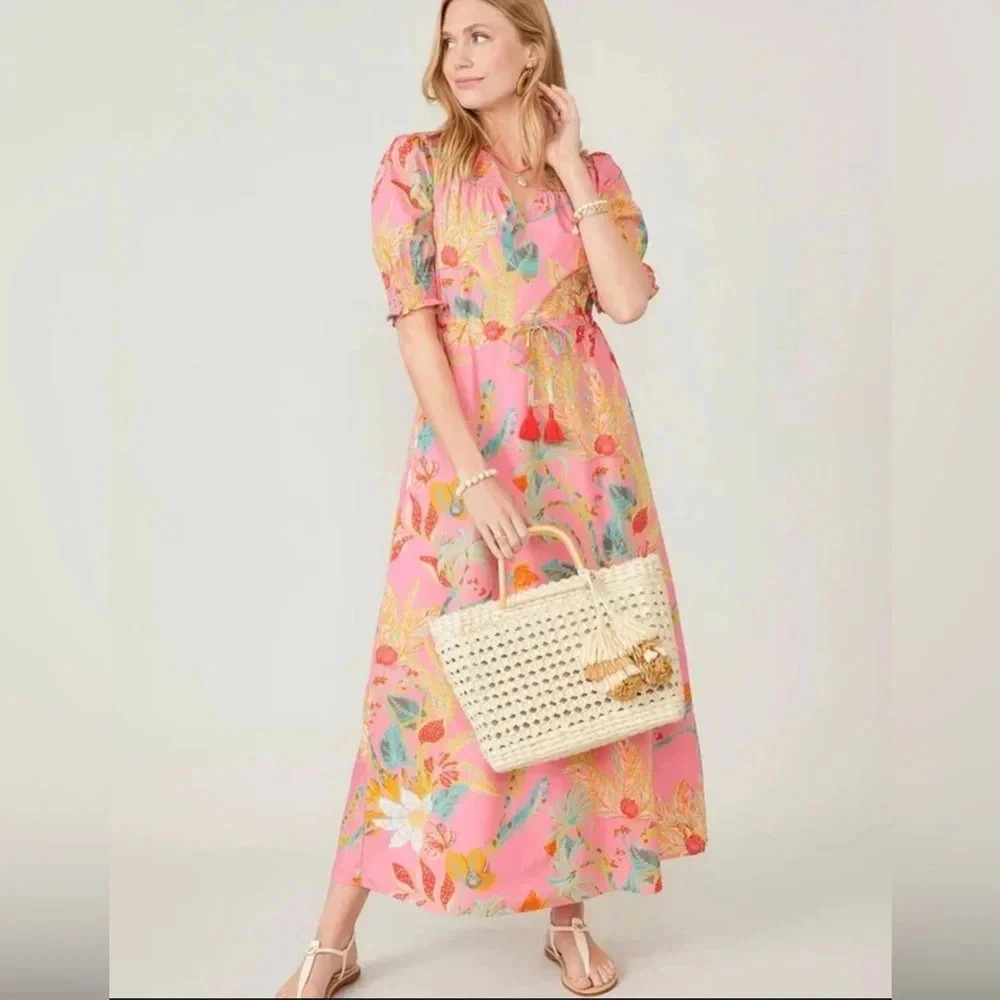 Spartina 449 Pink Floral Maxi Dress